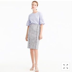 NWT Jcrew Pencil skirt in lightweight tweed